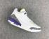 Nike Air Jordan 3 Retro High Top Blanco Púrpura Gris Amarillo Zapatos de baloncesto para hombre 580775-010