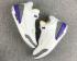Nike Air Jordan 3 Retro High Top Blanc Violet Gris Jaune Chaussures de basket-ball pour hommes 580775-010