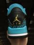 Nike Air Jordan III 3 GS Jaguars fekete metál arany Rio kékeszöld fehér női cipőt 441140-018