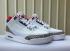 Nike Air Jordan III 3 Retro Hombres Zapatos De Baloncesto Blanco Rojo 136064-116