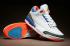 Nike Air Jordan III 3 Retro Bianche Blu Arancioni Scarpe da uomo 854261