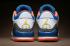 Nike Air Jordan III 3 Retro Blanco Azul Naranja Hombres Zapatos 854261