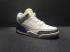 Nike Air Jordan III 3 Blanco Crack Gris Amarillo Púrpura Hombres Zapatos De Baloncesto Cuero