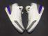Nike Air Jordan III 3 Blanc Crack Gris Jaune Violet Hommes Chaussures de basket-ball Cuir