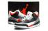 Nike Air Jordan III Retro 3 Pria Wanita Hitam Putih Merah 136064
