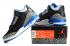 Nike Air Jordan III Retro 3 Homens Sapatos Preto esporte azul lobo cinza 136064 007