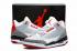 Nike Air Jordan III Retro 3 Herrenschuhe Grau Weiß Rot 136064