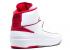 Air Jordan 2 Retro Bg Gs Blanco Varsity Gris Cemento Negro Rojo 395718-102
