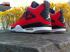 Air Jordan 4 - Toro Bravo Ateş Kırmızısı Beyaz Siyah Çimento Grisi 308497-603,ayakkabı,spor ayakkabı