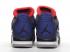 Air Jordan 4 Retro Bleu Rouge Gris Chaussures de basket-ball CQ5957-401