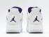 Air Jordan 4 Retro GS Blanc Métallisé Argent Court Violet Chaussures de basket-ball 408452-115