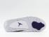 Air Jordan 4 Retro GS לבן מתכתי כסף מגרש סגול נעלי כדורסל 408452-115