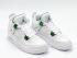 Sepatu Basket Air Jordan 4 Retro GS White Pine Green Metallic Silver 408452 113