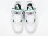 Air Jordan 4 Retro GS White Pine Green Metallic Silver Basketball Shoes 408452 113
