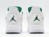 Air Jordan 4 Retro GS White Pine Green Metallic Silver Basketballschuhe 408452 113