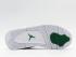 รองเท้าบาสเก็ตบอล Air Jordan 4 Retro GS White Pine Green Metallic Silver 408452 113