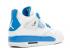 에어 조던 4 레트로 Gs 2012 출시 블루 밀리터리 화이트 뉴트럴 그레이 408452-105, 신발, 운동화를
