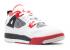 Air Jordan 4 Retro Ps 2012 Rilis Putih Hitam Varsity Merah 308499-110