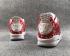 LV X Air Jordan 4 Retro White Red Basketball Shoes AQ9129-020