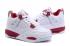 Nike Air Jordan 4 Retro Basketball White Black Gym Red Кроссовки 408452-106