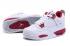 Nike Air Jordan 4 Retro Basquete Branco Preto Ginásio Vermelho Sapatos 408452-106