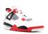 Air Jordan 4 Retro Mars Blackmon Beyaz Siyah Varsity Kırmızı 308497-162, ayakkabı, spor ayakkabı