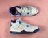 Air Jordan 4 Retro Blanco Azul Púrpura Zapatos de baloncesto para hombre 819139-031