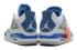 รองเท้าบาสเก็ตบอล Nike Air Jordan Retro 4 IV White Military Blue 308497-105