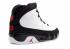 Air Jordan 9 לבן שחור אדום Varsity 302370-102