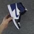 Air Jordan 1 Retro Yüksek OG 6 Yüzük Erkek Basketbol Ayakkabıları Beyaz Siyah Koyu Mavi,ayakkabı,spor ayakkabı