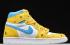 2019 Nike Air Jordan 1 AJ1 Bob Esponja Amarelo Branco Azul 556298 002