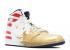 Air Jordan 1 High Wings For The Future Oro Midnight Metallic Navy Bianco Sport Rosso 237399-043