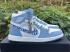 Sepatu Baskeball Dior x Air Jordan 1 Tinggi Putih Biru CN8607-041