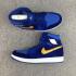 Nike Air Jordan 1 Retro Velvet Royal Blue Gold Sapatos unissex 832596-004