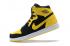 Nike Air Jordan I 1 Retro Chaussures de basket-ball Jaune Noir