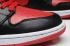 Nike Air Jordan I 1 Retro Scarpe Alte Pelle Nero Rosso 555088-001