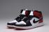 Sepatu Nike Air Jordan I 1 Retro Tinggi Kulit Putih Hitam Merah 555088-184