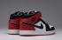 Nike Air Jordan I 1 Retro High Schuhe Leder Weiß Schwarz Rot 555088-184
