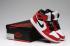 Nike Air Jordan I 1 Retro Zapatos altos Cuero Blanco Rojo Negro 555088-101