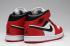Sepatu Nike Air Jordan I 1 Retro Tinggi Kulit Putih Merah Hitam 555088-101