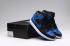 Nike Air Jordan I 1 Retro Mens Shoes Couro Preto Azul 555088 085