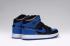 Nike Air Jordan I 1 Retro Chaussures Homme Cuir Noir Bleu 555088 085