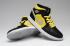 Nike Air Jordan I 1 Retro Mens Shoes Couro Preto Amarelo 364770-050