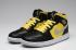 Nike Air Jordan I 1 Retro Mens Shoes Leather Black Yellow 364770-050