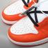 Supreme x Nike Jordan 1 Retro High Blanc Orange Or Étoiles 555088-121