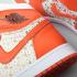 Supreme x Nike Jordan 1 Retro Yüksek Beyaz Turuncu Altın Yıldız 555088-121,ayakkabı,spor ayakkabı