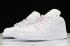 2020 Air Jordan 1 Low GS Blanc Rose Bleu Femmes Chaussures de basket-ball 554723 102