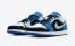 Air Jordan 1 Low Black Light Blue White Shoes DH0206-400