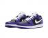 Air Jordan 1 Low Court Púrpura Negro Toe Blanco Zapatos de baloncesto para hombre 553558-501