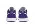 мужские баскетбольные кроссовки Air Jordan 1 Low Court, фиолетовые, черные, белые, с черным носком 553558-501